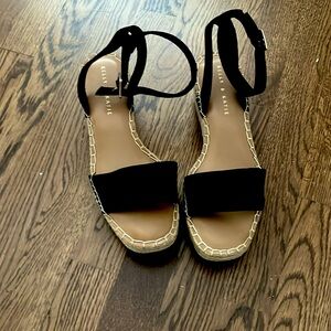 Kelly & Katie Faydrena Espadrille Wedge Sandal in black